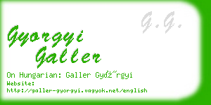 gyorgyi galler business card